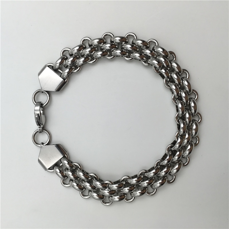 Men's Fashion Jewelry Trendy Panther Chain 316L Stainless Steel Bracelet B131