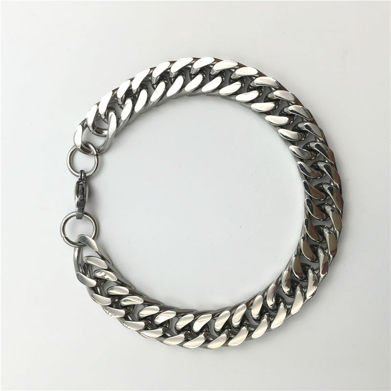 Men's Fashion Jewelry Trendy Cuban Chain 316L Stainless Steel Bracelet B104