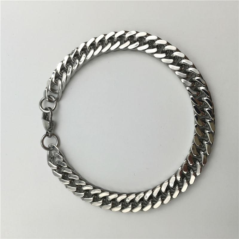 Men's Fashion Jewelry Classic Cuban Link Chain 316L Stainless Steel Bracelet B105