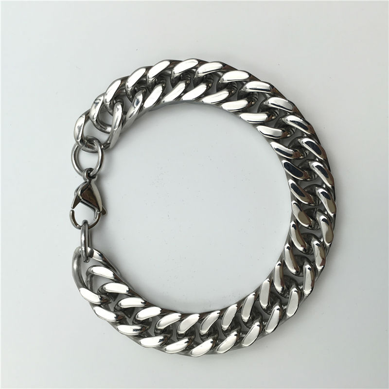 Men's Fashion Jewelry Fancy Cuban Link Chain 316L Stainless Steel Bracelet B103