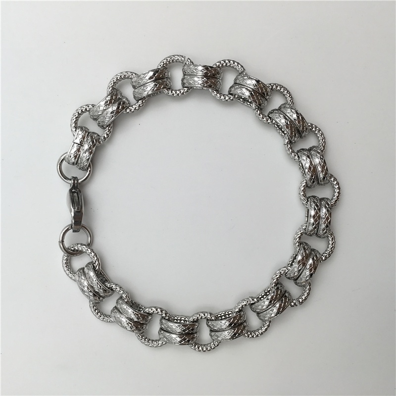 Men's Fashion Jewelry Trendy Cable Chain 316L Stainless Steel Bracelet B132