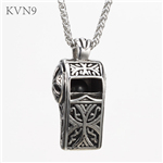 Antique Whistle Pendant Mens Punk Jewelry Stainless Steel Sports Necklace S107