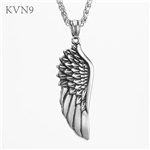 Angel Wing Pendant Necklace Punk Rock Jewelry Stainless Steel Antique Necklace S109