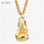 Boxing Glove Pendant Necklace Gold Plated Punk Jewelry Stainless Steel Sports Chain Necklace S125/S126