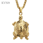 Turtle Pendant Necklace Hip Pop Gold Plated Jewelry Stainless Steel Animal Necklace S135/S136