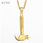 Trendy Claw Hammer Pendant Necklace Men Gold Plated Jewelry Stainless Steel Hand Tools Necklace S165/S166