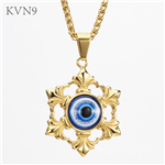 New Trendy Hexagram Eye Pendant Necklace Gold Plated Jewelry Stainless Steel Religious Necklace S211/S212