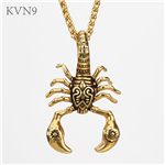 Scorpion Pendant Necklace Gold Plated Trendy Jewelry Stainless Steel Animal Necklace S221/S222