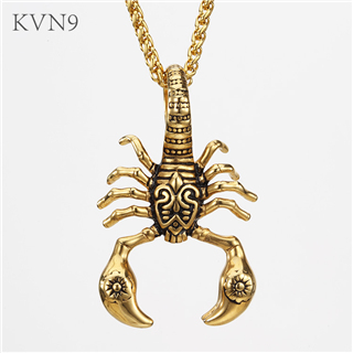 Scorpion Pendant Necklace Gold Plated Trendy Jewelry Stainless Steel Animal Necklace S221/S222