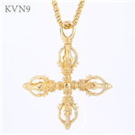 Cross Pendant Necklace Mens Gold Plated Fashion Design Jewelry Stainless Steel Cross Necklace S281/S282