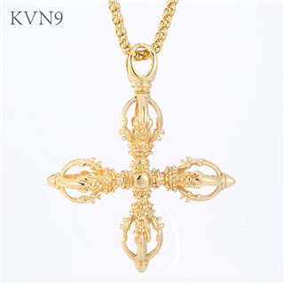 Cross Pendant Necklace Mens Gold Plated Fashion Design Jewelry Stainless Steel Cross Necklace S281/S282