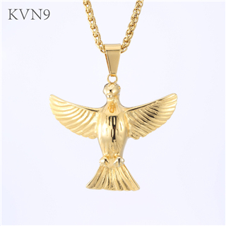 Flying Peace Dove Pendant Necklace Gold Plated Jewelry Stainless Steel Animal Necklace S300/S301