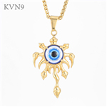 Antique Flame Eye Pendant Necklace Men's Punk  Gold Plated Jewelry Stainless Steel Fire Eye Necklace S309/S310