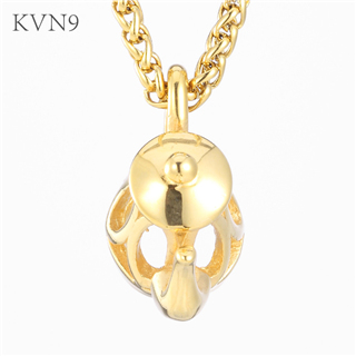 Antique Teapot Pendant Hip Pop  Gold Plated Jewelry Stainless Steel Trendy Necklace S323/S324
