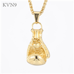 Boxing Glove Pendant Necklace Gold Plated Punk Jewelry Stainless Steel Sports Chain Necklace S327/S328