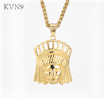 Indian Head Pendant Gold Plated New Fashion Jewelry Men Women Stainless Steel Chief Head Necklace S352