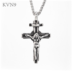 Vintage Cross Pendant Necklace Mens New Design Christian Jewelry Stainless Steel Cross Necklace S357