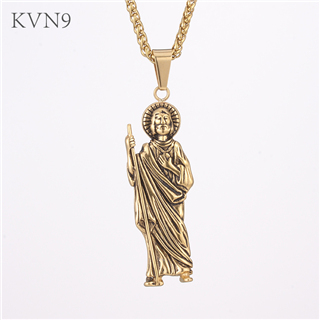 Antique Sorcere Pendant Necklace Men's Gold Plated Jewelry Stainless Steel Wizard Necklace S391/S392