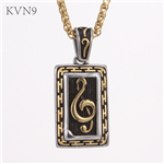 Vintage Dog Tag Pendant Religious Nice Design Jewelry Stainless Steel Gold Plated Necklace S422