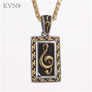 Vintage Dog Tag Pendant Religious Nice Design Jewelry Stainless Steel Gold Plated Necklace S422