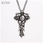 Latin Cross Double Dragons Twisted Pendant Vintage Jewelry Stainless Steel New Design Necklace S447
