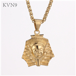 Egypt Pharaoh King Pendant Gold Plated Men Jewelry Stainless Steel Ancient Style Vintage Necklace S456
