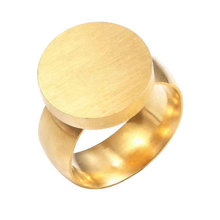 Blank Gold Ring Men Jewelry Fashion Stainless Steel Ring