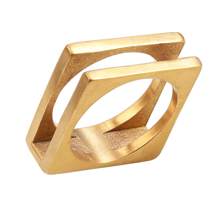 Square Shape Ring Men Jewelry Fashion Stainless Steel Ring