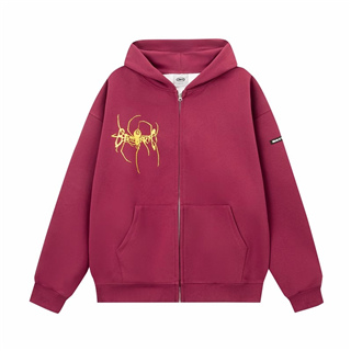 Fashion Music Hip pop Popular Culture Spider Purple Men's Zippered Hoodies