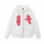 Fashion Music Hip pop Popular Culture Love White Men's Zippered Hoodies